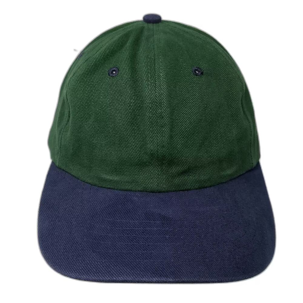 Falcon Baseball Cap Green Blue Hat One Size Slideback Two Tone Solid Adjustable